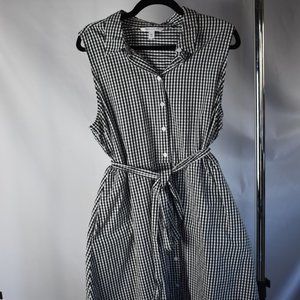 Popsugar Black and White Gingham Dress XL